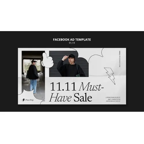 11.11 flash sale facebook template
