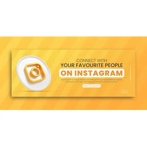 3d render instagram business promotion for social media facebook cover design template
