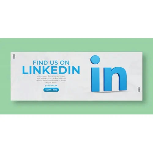 3d render LinkedIn business promotion for social media facebook cover template