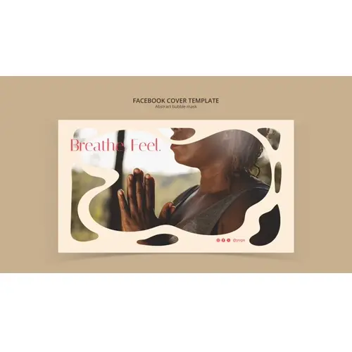 Abstract bubble mask facebook cover