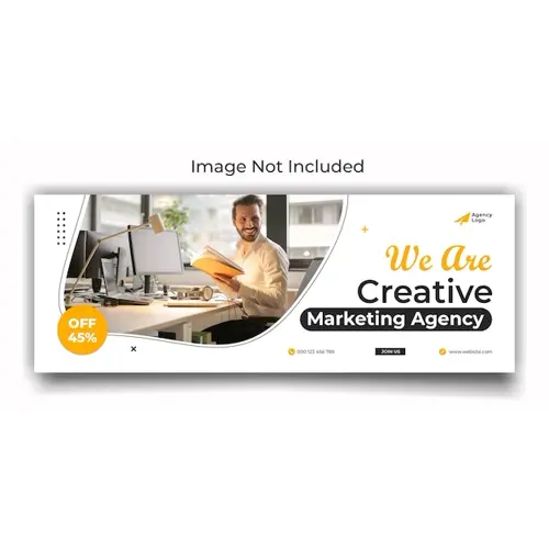 Agency digital marketing facebook cover and web banner template design