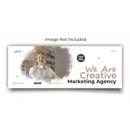 Agency digital marketing facebook cover and web banner template design