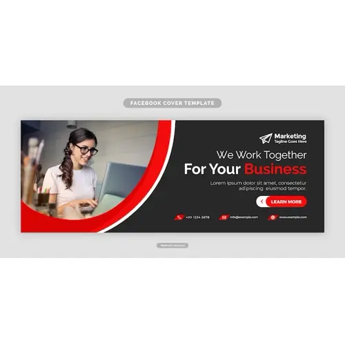 Agency modern Facebook cover design template