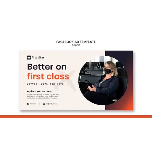 Airport business facebook template