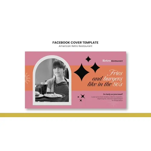 American retro restaurant facebook cover