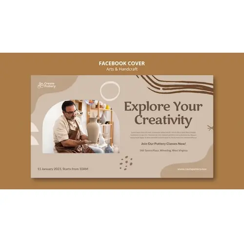 Arts and handcraft facebook cover template