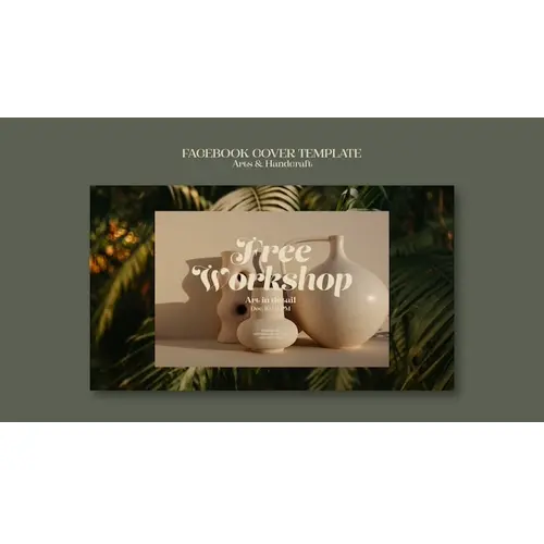 Arts and handcraft facebook cover template