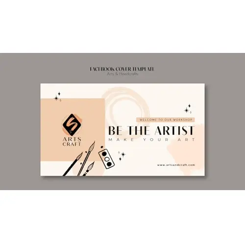 Arts and handcraft facebook cover template