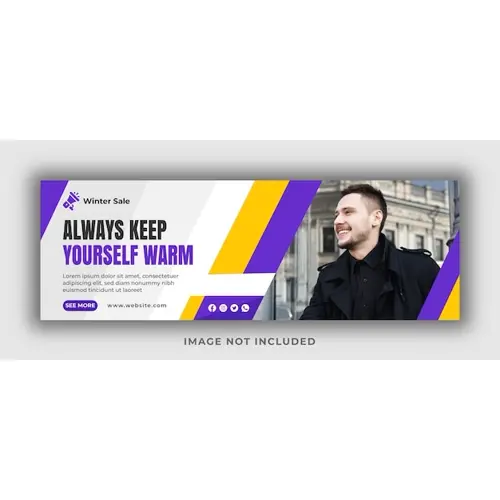 Aways keep yourself warm Facebook cover template