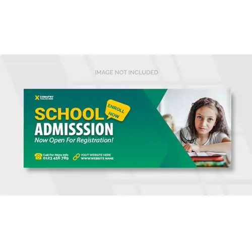Back to school Facebook banner cover template