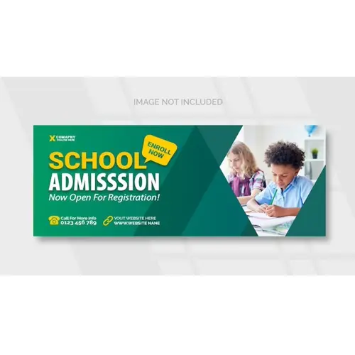 Back to school Facebook banner cover template