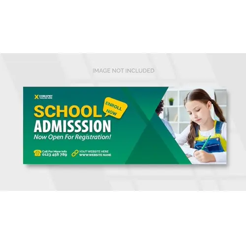 Back to school Facebook banner cover template