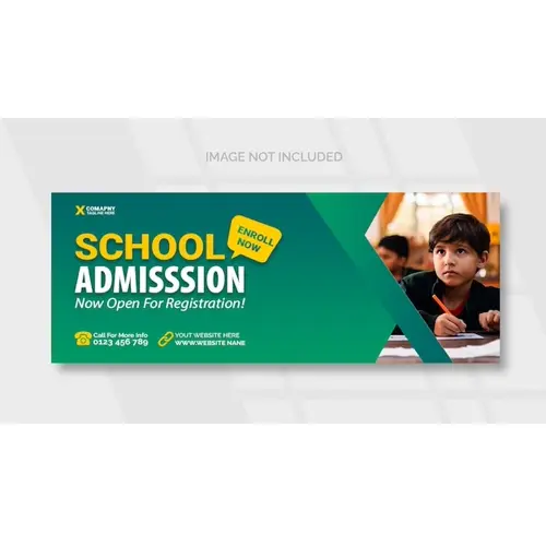 Back to school Facebook banner cover template