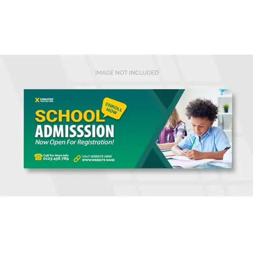 Back to school Facebook banner cover template