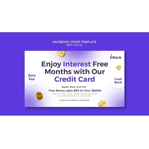 Bank services facebook cover template