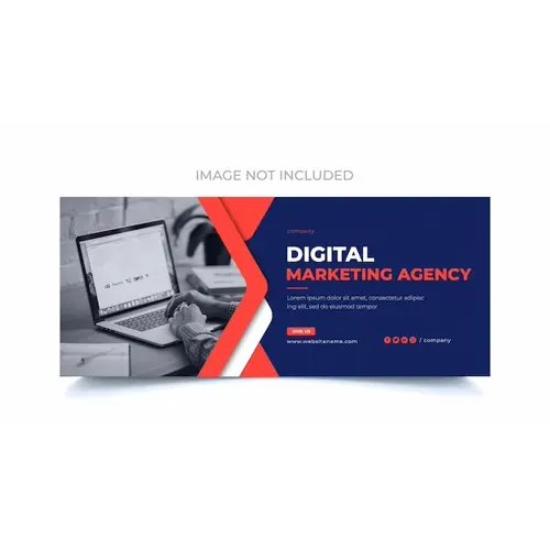 Banner design psd template web and facebook page digital marketing