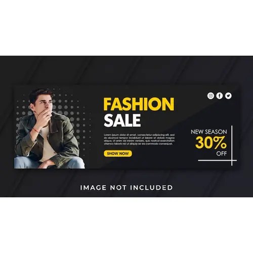 Banner facebook cover fashion sale template