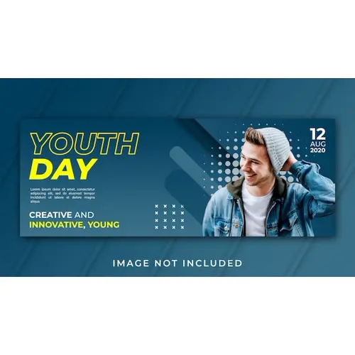 Banner facebook cover youth day template