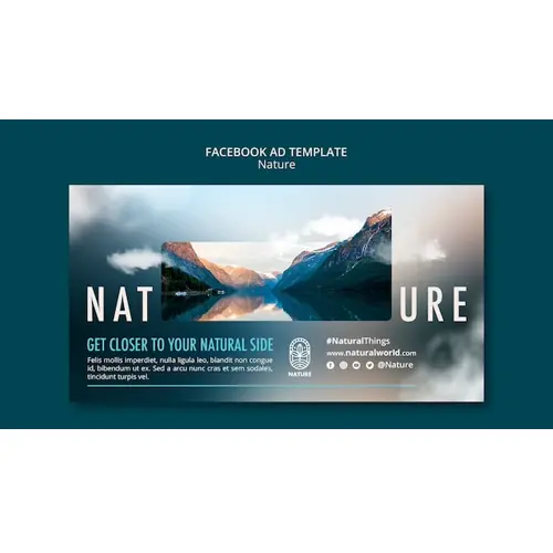 Beautiful nature facebook template