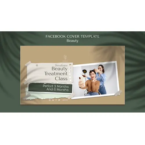 Beauty class facebook cover template