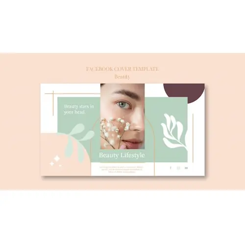 Beauty facebook cover template