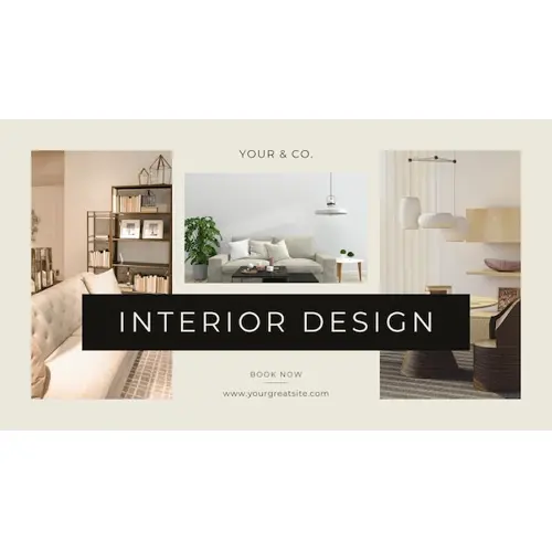 Beige and Brown Interior Design Facebook Cover 1