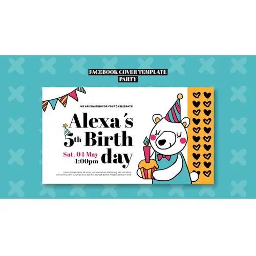 Birthday party celebration facebook cover