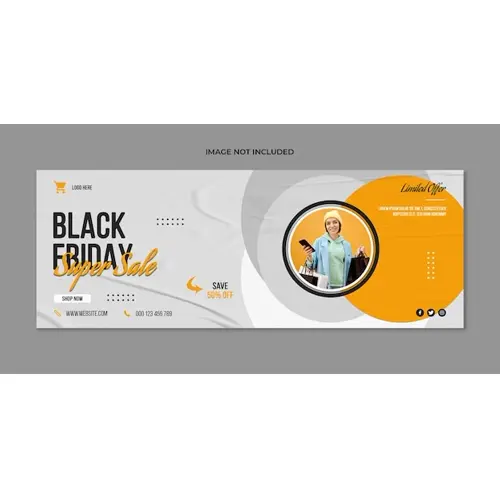 Black friday facebook cover social media and web banner template