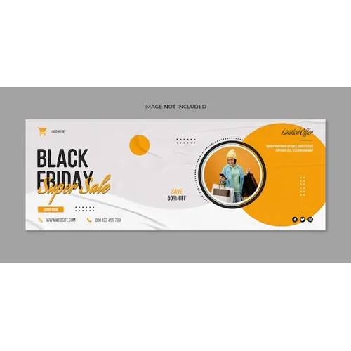 Black friday facebook cover social media and web banner template