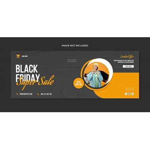 Black friday facebook cover social media and web banner template