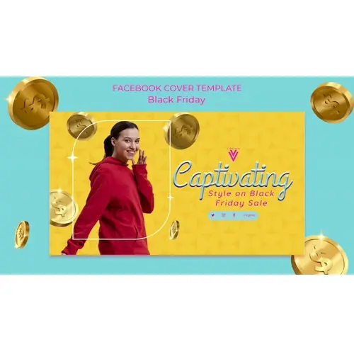 Black friday facebook cover template
