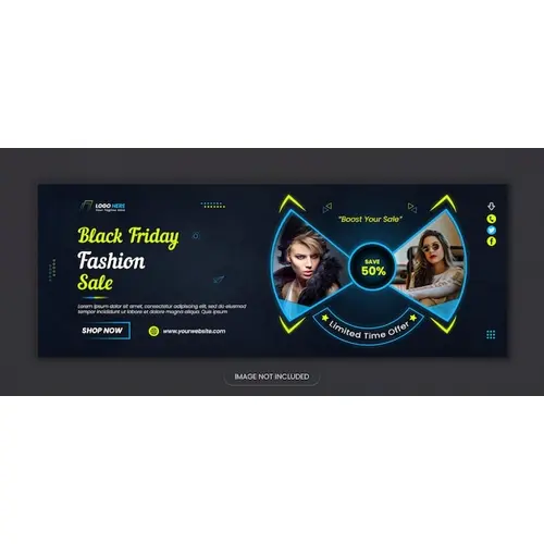 Black friday new fashion sale social media facebook cover design and new halloween web banner design