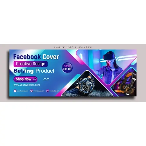 Black Friday product and gadgets super sale facebook cover template