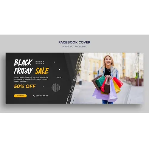 Black friday sale facebook timeline cover and web banner template