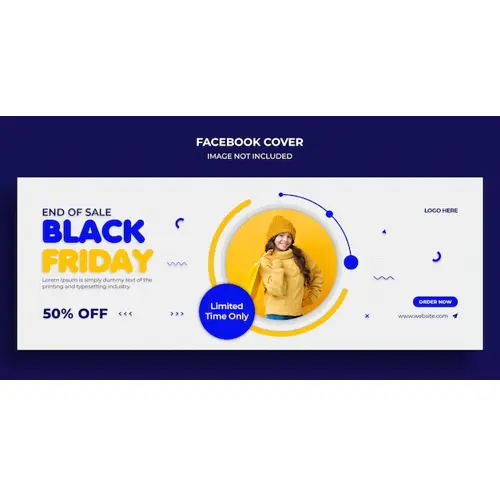 Black Friday sale Facebook timeline cover and web banner template
