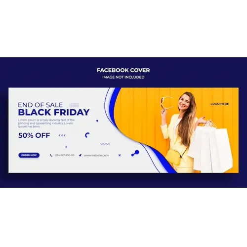 Black Friday sale Facebook timeline cover and web banner template