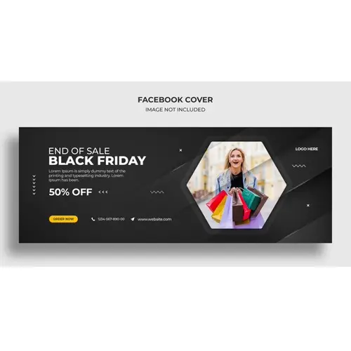 Black Friday sale Facebook timeline cover and web banner template