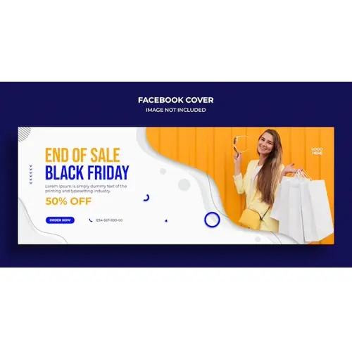 Black Friday sale Facebook timeline cover and web banner template