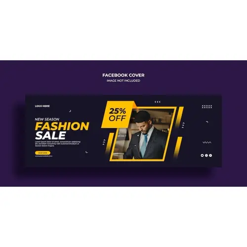 Black Friday sale Facebook timeline cover and web banner template