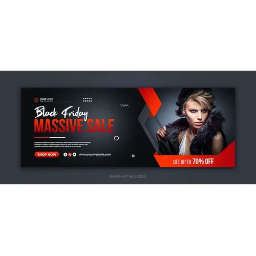 Black Friday sale social media facebook cover template