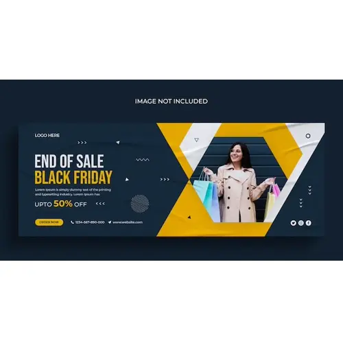 Black friday sale social media instagram web banner or Facebook cover template