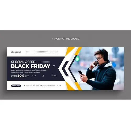 Black friday sale social media instagram web banner or Facebook cover template
