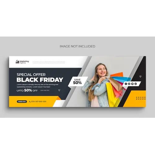 Black friday sale social media post instagram post web banner or facebook cover template