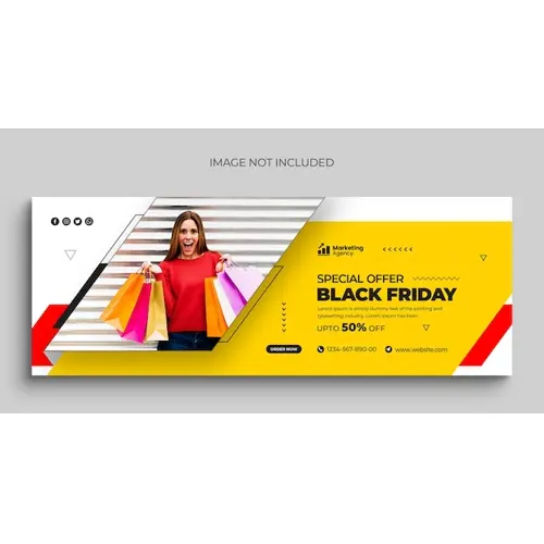 Black friday sale social media post instagram post web banner or facebook cover template