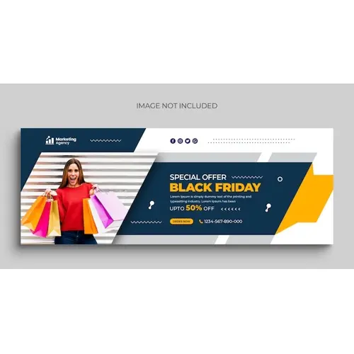 Black friday sale social media post instagram post web banner or facebook cover template