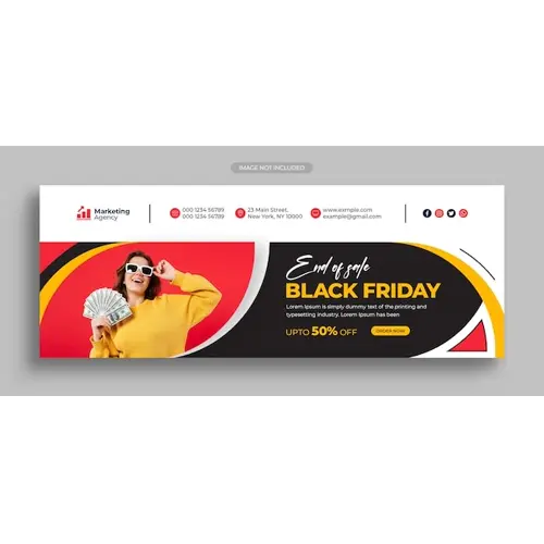 Black friday sale social media post instagram post web banner or facebook cover template