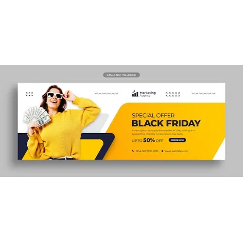 Black friday sale social media post instagram post web banner or facebook cover template