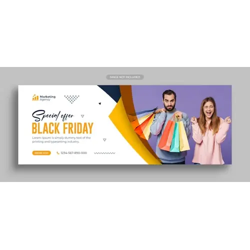 Black friday sale social media post instagram post web banner or facebook cover template
