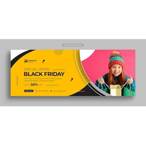 Black friday sale social media post instagram post web banner or facebook cover template