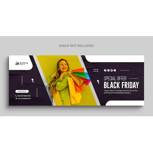 Black Friday sale social media post instagram post web banner or facebook cover template